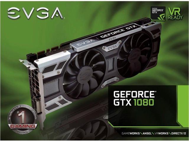 EVGA - NVIDIA GeForce GTX 1080 8GB GDDR5X PCI Express 3.0 Graphics Card -  Black/silver