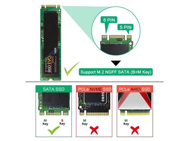 RIITOP B Key M.2 NGFF SATA SSD to USB Adapter for M.2 2280 mm NGFF SATA SSD to USB 3.0 (No Cable) Converter Adaptor, USB 2280 mm M.2 SSD