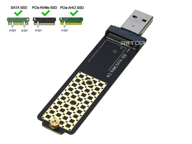 NVMe To USB Adapter, RIITOP M.2 SSD To USB 3.1 Type-A Reader Compatible ...