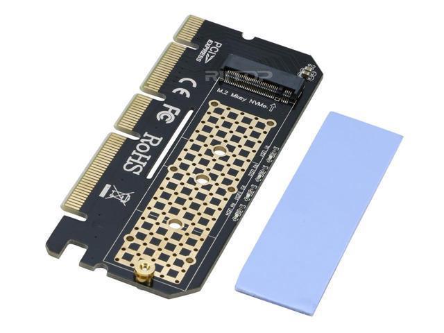 NVMe PCIe Adapter Card, RIITOP PCIe M.2 SSD NVMe AHCI to PCIe Gen 3.0 x4 x8  x16 Full Speed Converter Card for Desktop PC, Support (M Key) M.2 SSD 