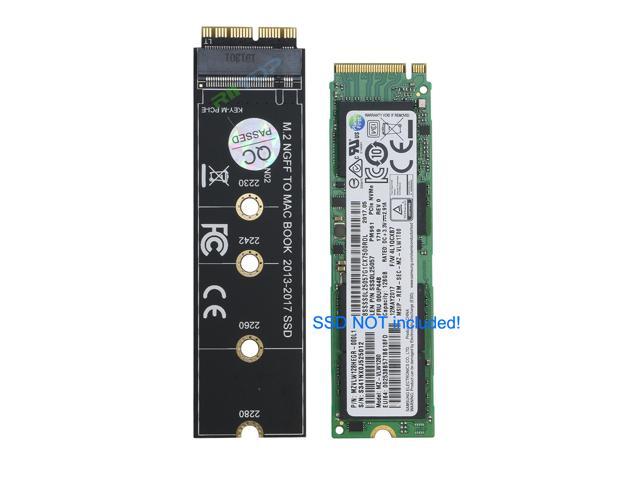 QNINE M.2 NVME SSD Adaptateur convertisseur pour MacBook Air Pro Retina Mid 2013 2014 2015 2016 2017 NVME/AHCI SSD Kit Mise à Niveau pour A1465 A1466 A1398 A1502 