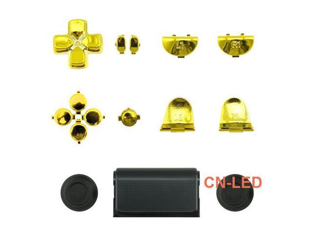 Wps Chrome Gold Touch Pad Thumbsticks Dpad Full Buttons Set Replacement Parts For Ps4 Playstation 4 Dualshock 4 Controller Shell For Gen 1 Controllers Newegg Com