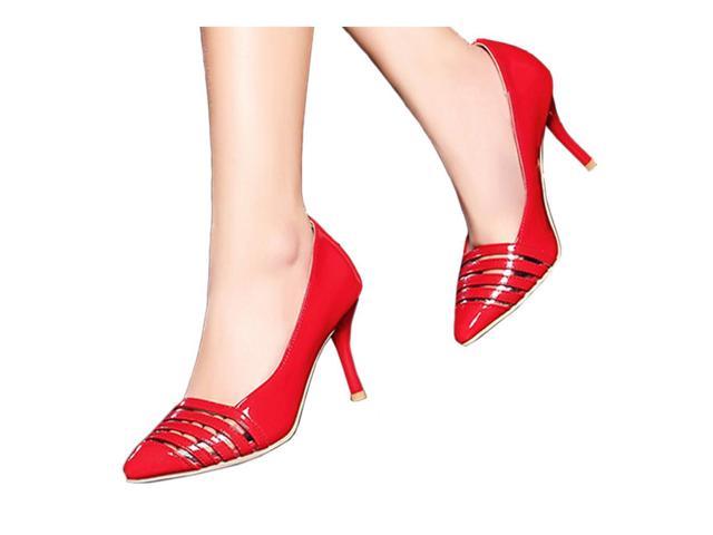 low heel pointed shoes