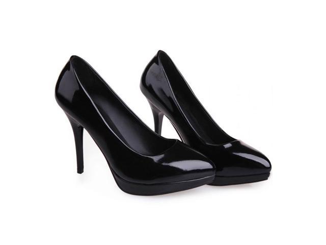 black heeled work shoes
