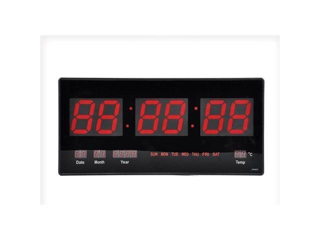 Wall Mount Digital Clock Led Electric Modern Day Date Calendar Newegg Com - Led Wall Mount Digital Clock