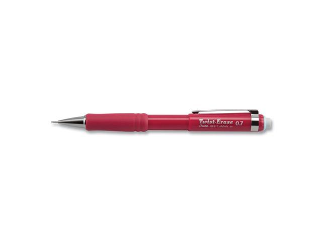 Pentel Twist Eraser Iii Automatic Pencil 0.7 Mm Lead Size Burgundy Barrel 