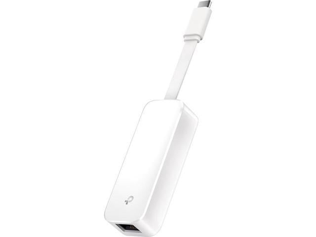 TP-Link USB C to Ethernet Adapter(UE300C), RJ45 to USB C Type-C Gigabit Ethernet LAN Network Adapter, Compatible with MacBook Pro 2017-2020, MacBook Air, Surface, Dell XPS and More, White