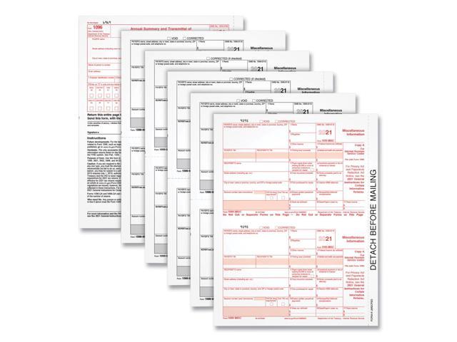 Recipients 1 IRS FORM 1096 2019 FORM 1099-MISC Single Sheet Laser 3-Pt Set 2 