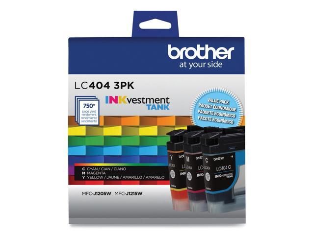 Photo 1 of Brother Genuine LC404 INKvestment Tank Standard Yield Color Ink Cartridge Set (Cyan, Magenta, Yellow)