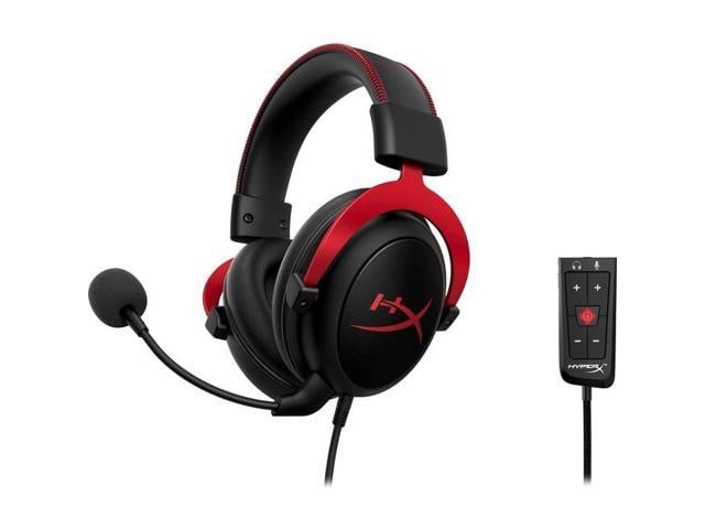 HyperX Cloud II - Gaming Headset, 7.1 Surround Sound, Memory Foam Ear Pads, Durable Aluminum Frame, Detachable Microphone, Works with PC, PS5, PS4, Xbox Series X|S, Xbox One - Red