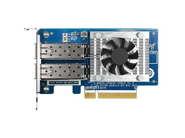QNAP 2PORT SFP28 25GBE NETWORK EXPANSION CARD LP PCIE GEN4X8 PCIE