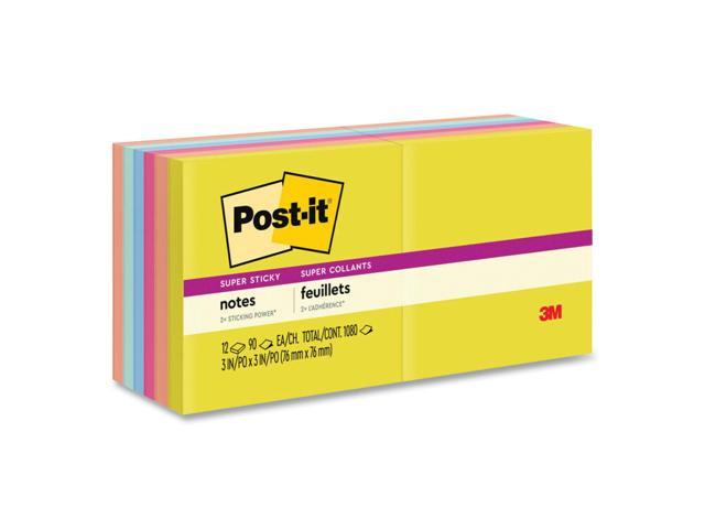 Post-it Pads in Rio de Janeiro Colors Lined 5 x 8 45-Sheet 4/Pack