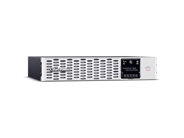 CyberPower PRL1500RT2UC Smart App Sinewave UPS System, 1500VA/1500W, 8 Outlets, 2U Rack/Tower, AVR, Lithium