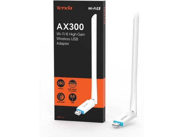 Tenda AX300 USB WiFi Adapter for PC (U2)- Wireless Network Adapter for Desktop with 2.4GHz