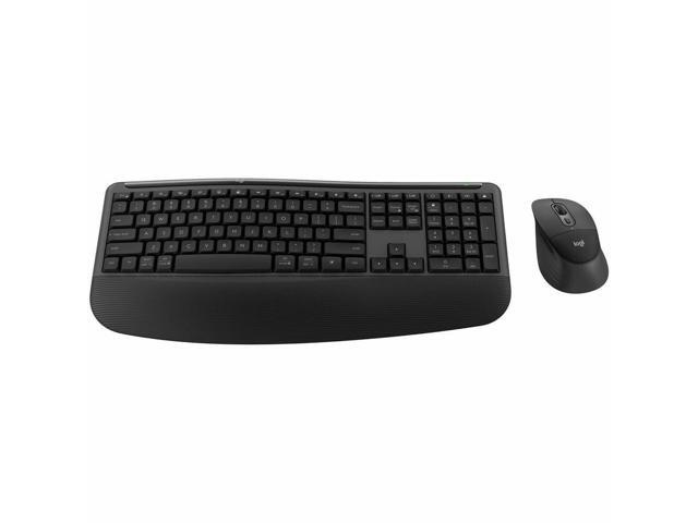 Logitech Signature Comfort Plus Combo MK880 Wireless Keyboard and Mouse Combo Full-Size Comfort Keyboard with Palm Rest Black 920013968