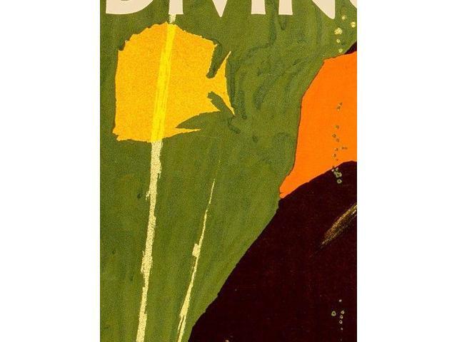 Diving For Success 24x30 1920s Work Incentive Motivational Poster
