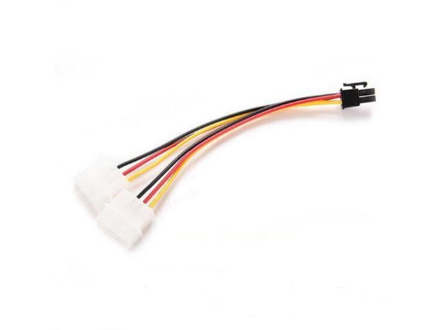 2 IDE Dual 4pin IDE Male to 6 Pin Female Power Cable PCI Express Dual 4 ...