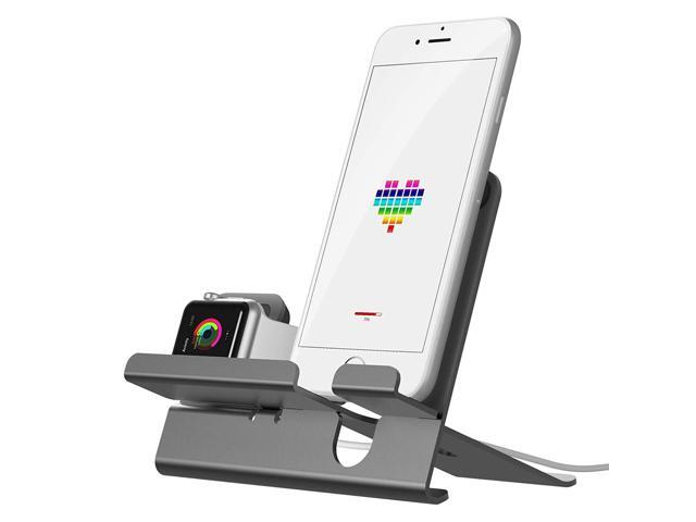 Charging Stand Compatible With Apple Watch 4 Iphone Aluminum Detachable Station Holder Series