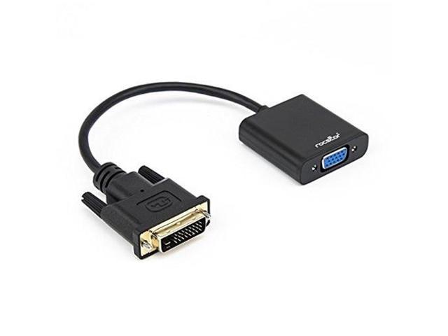Rocstor Y10A198-B1 DVI-D to VGA Active Adapter - Resolutions up to 1920x1200 M/F