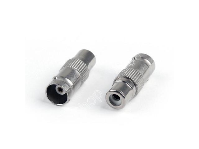 30 x BNC Female Jack To RCA Female Jack CCTV Connector Adapter Nickel Plated