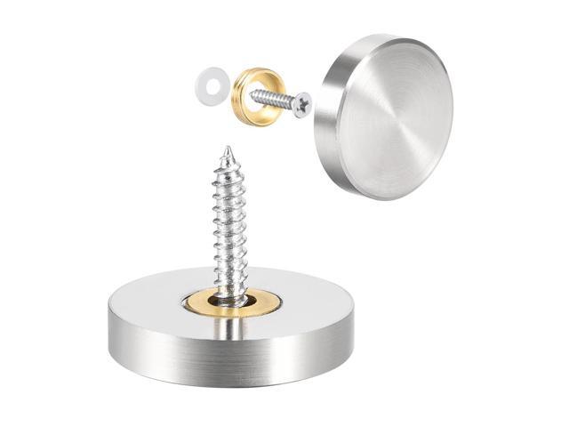 Mirror Screws Decorative Caps Cover Nails Brushed Stainless Steel