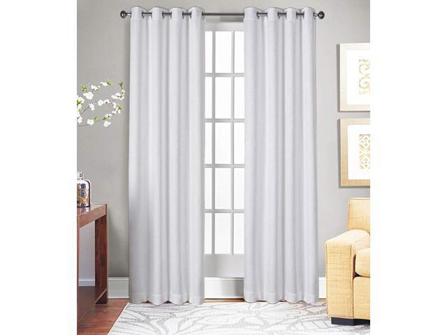 Curtains For Living Room And Bedroom Made Of 100 Natural Cotton Eco Friendly Safe Extra Large White 96 Inch Long Window Set