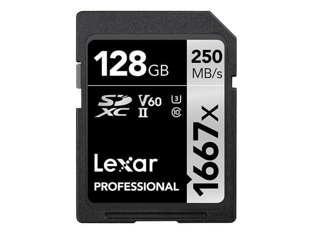 LSD128CBNA1667 Lexar Professional 1667x 128GB SDXC UHS-II/U3 Card
