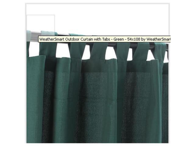 Outdoor Curtains Cur108gr 54 In X 108 In Weathersmart Outdoor