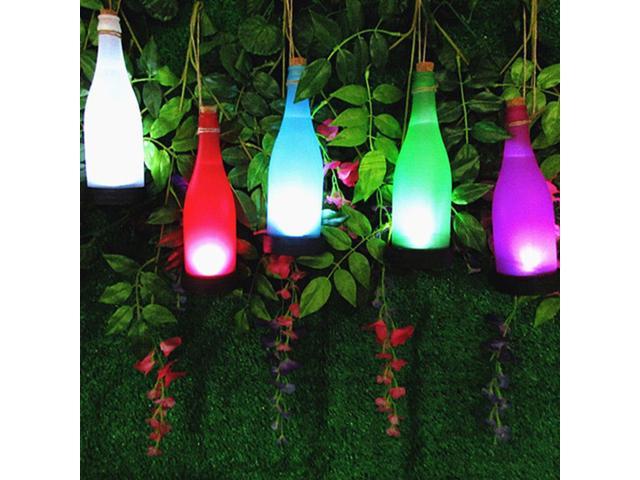 Cork Wine Bottle Led Solar Powered Sense Light Outdoor Hanging