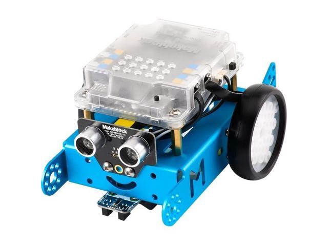 Makeblock mBot Smart Robot Kit, STEM Education, Easy Building and Coding, Entry-Level Programmable and Free APP Control Robot for Kids, Compatible with LEGO(Blue, Bluetooth Version, Family)
