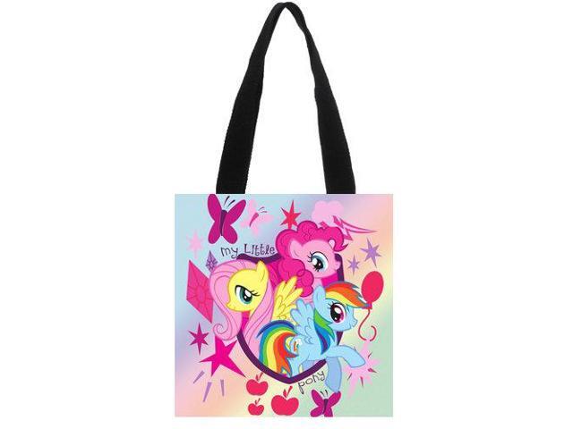 My Little Pony High Quality Women Men Handbags Canvas Tote Bag Grocery Reusable Eco Foldable Ping Cart Size 11 8x11 8 Inches Double Sided