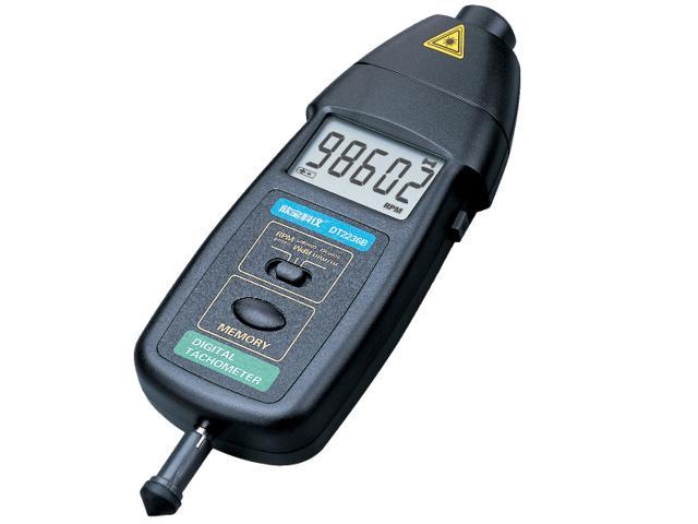 DT2236B 2in1 Digital Laser Photo Contact Tachometer RPM 