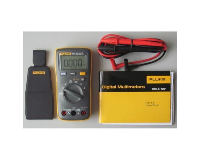 FLUKE 107 palm-sized digital multimeter Handheld Portable AC DC Volts Meter 