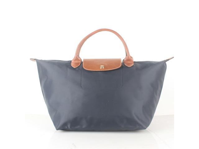 Longchamp Le Pliage Medium Nylon Short Handle Tote Navy 1623089556 Neweggcom