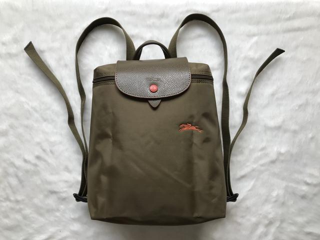 Longchamp Le Pliage Club Collection Horse Embroidery Backpack Bag Khaki Neweggcom