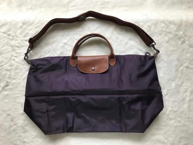 Longchamp Expandable Le Pliage Travel Bag Duffel Tote Bilberry Auth Newegg