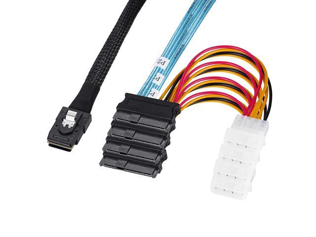 mini SAS 36 SFF-8087 to 4 SFF-8482 HDD cable 0.7m 