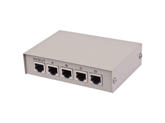 2 Ports 1x2 or 2x1 RJ45 Network Ethernet Port Switcher Modem Manual Sharing Switch Box Splitter Plug and Play