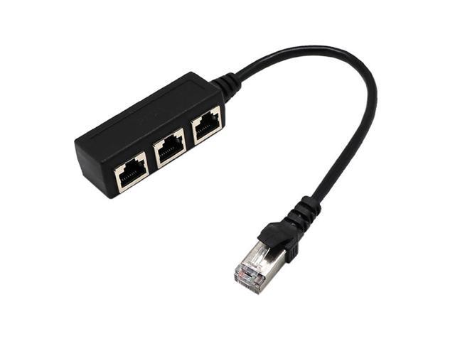 Y Splitter Adapter RJ45 1 to 3 Port Network Cable for CAT5//6 LAN Ethernet Socket
