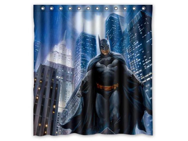 Fashion Design Batman Bathroom Waterproof Polyester Fabric Shower Curtain With Hooks 60 W 72 H Newegg Com