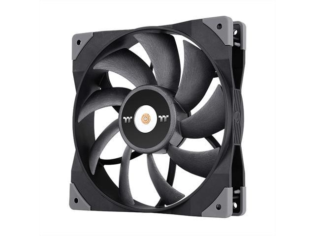 Thermaltake TOUGHFAN 14 Black PWM 500~2000rpm-controlled high Static Pressure 140mm Circular Radiator Fan with with Anti-Vibration Mounting System Cooling, 2 Fan Pack CL-F085-PL14BL-A