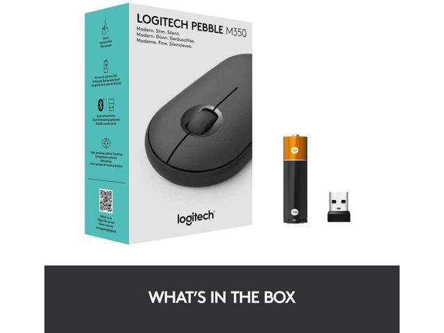 Logitech M355 Wireless Mouse - Mouse - optical - 3 buttons - wireless -  Bluetooth, 2.4 GHz - Logitech Unifying receiver - graphite 