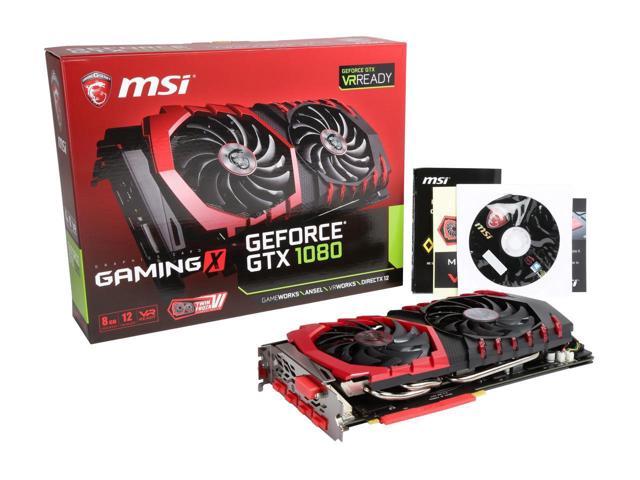 MSI Gaming GeForce GTX 1080 8GB GDDR5X SLI DirectX 12 VR Ready Graphics  Card (GTX 1080 GAMING X 8G) - Newegg.com