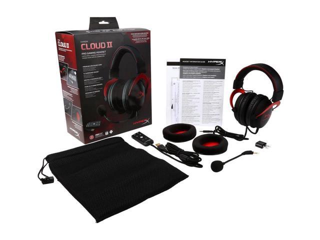 HyperX Cloud II Gaming Headset with 7.1 Virtual Surround Sound for PC / PS4  / Mac / Mobile - Red - Newegg.com