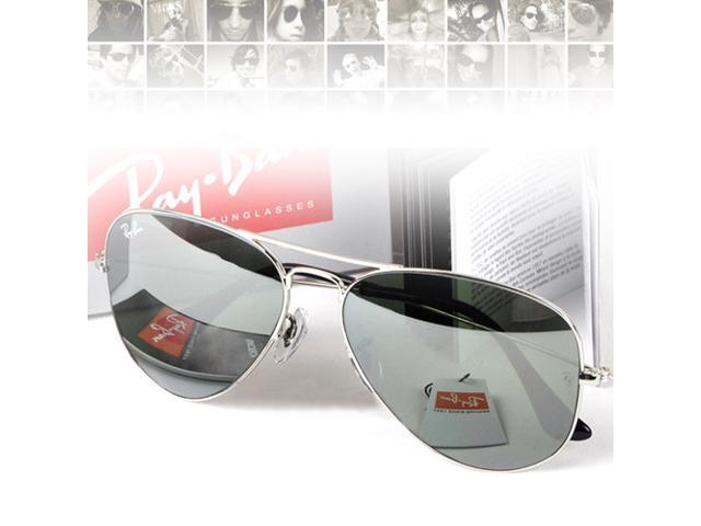 Ray Ban RB3025 Aviator Flash Lenses Sunglasses - Gold Frame/Blue Lenses -  