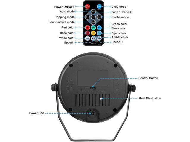 Par Lights Battery Powered Oppsk 18w 6leds Rgb Stage Lights 2 Pack Battery Powered And Remote Control 6hours Working Time For Dj Gigs Wedding Church Christmas Party Stage Lighting Newegg Com