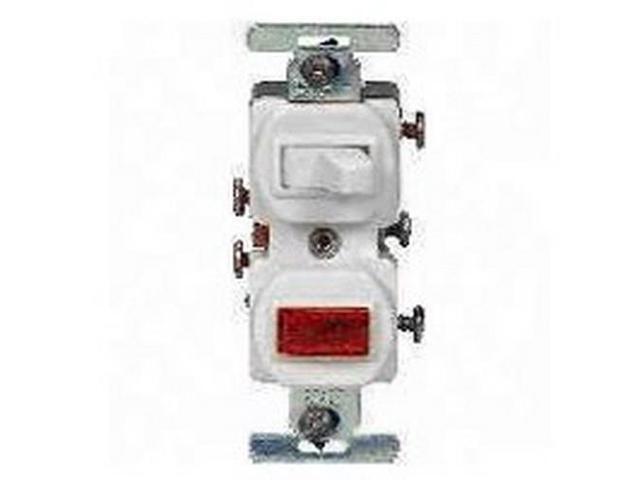 Cooper 277w White Combination Single Pole Toggle Light