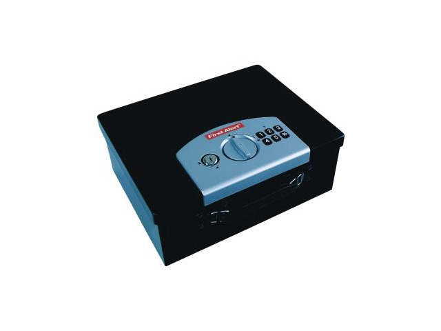 First Alert Lock Boxes FIRST ALERT 3035DF .27 Cubic-ft Digital Locking Steel Security Box ...