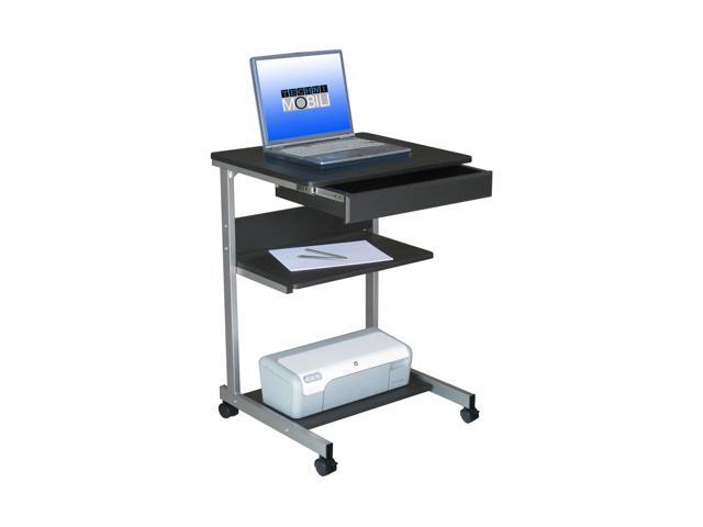 Techni Mobili Rta B018 Gph06 Rolling Laptop Desk With Storage Graphite Newegg Com