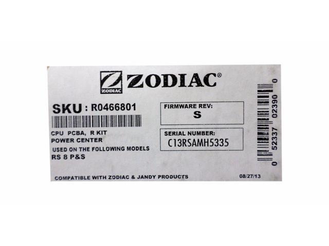 Jandy R0466801 AquaLink RS8 P&S Pool & Spa CPU Replacement REV. QQ